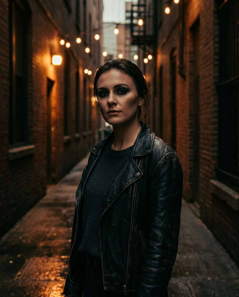 moody alley portrait photo