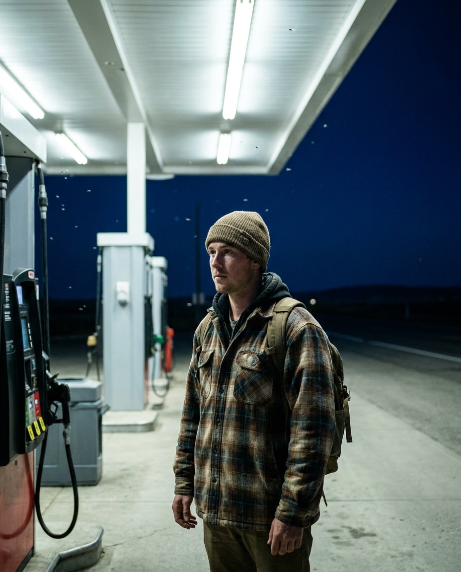 deserted gas station photo