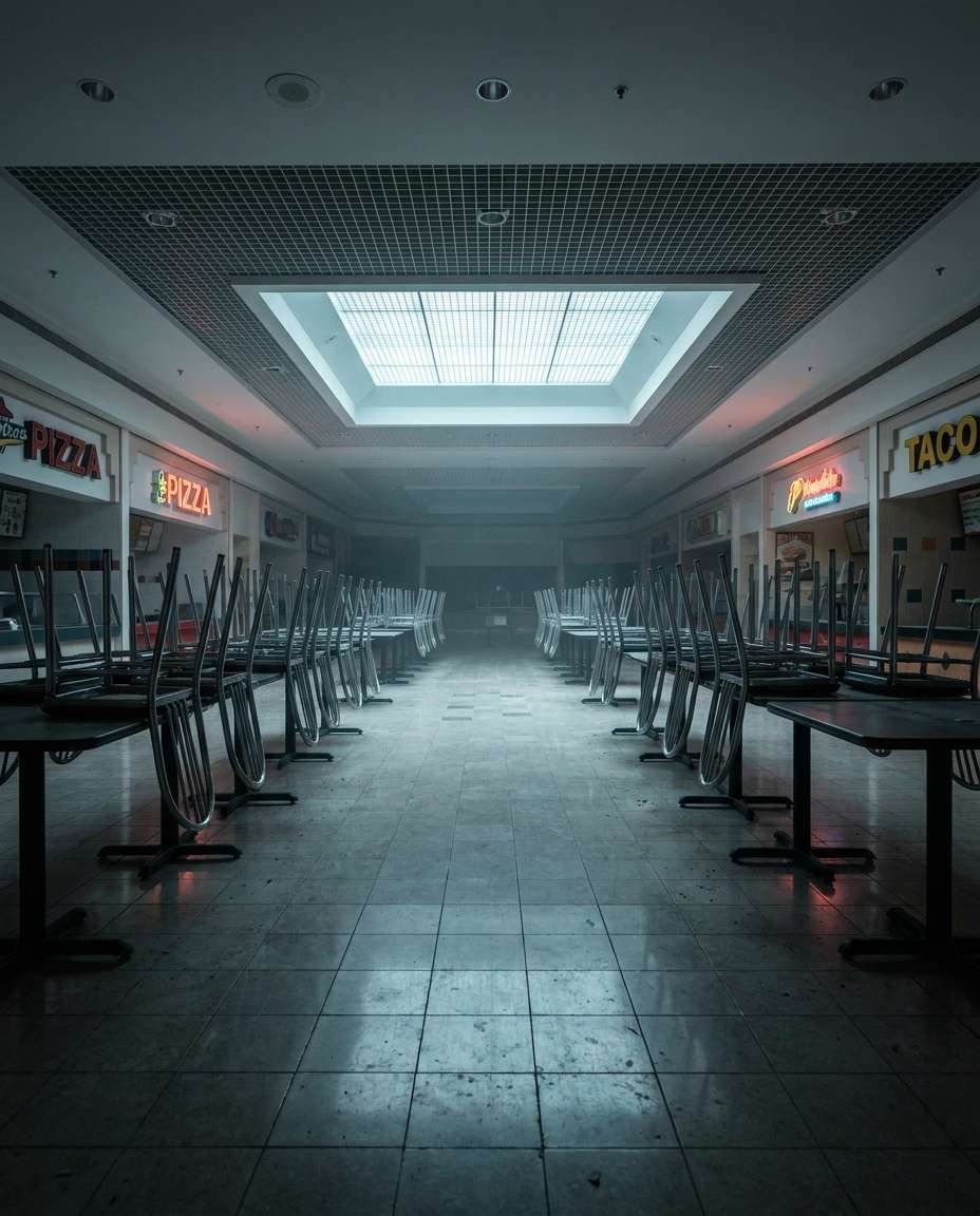 abandoned mall food court photo