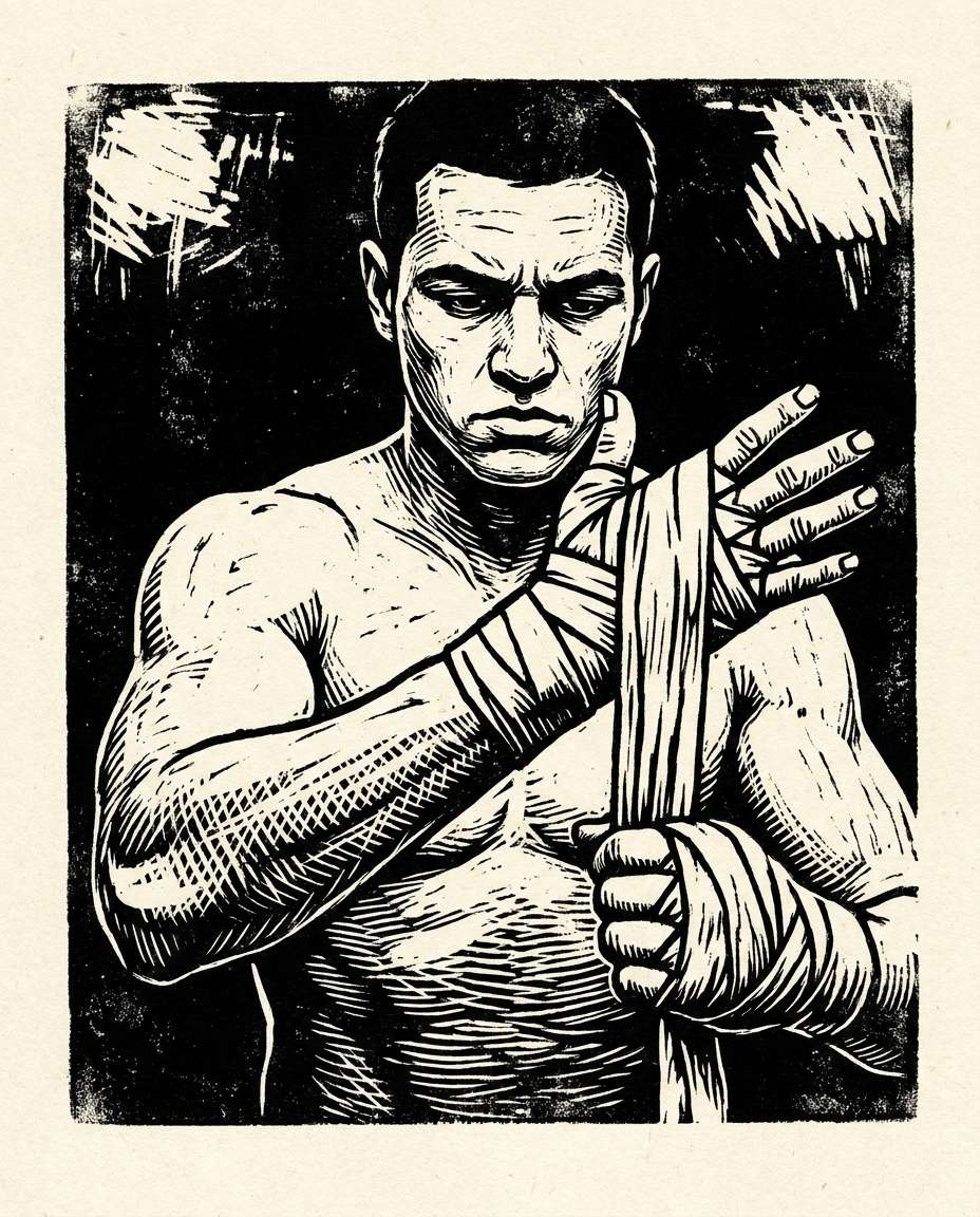 boxing training portrait photo