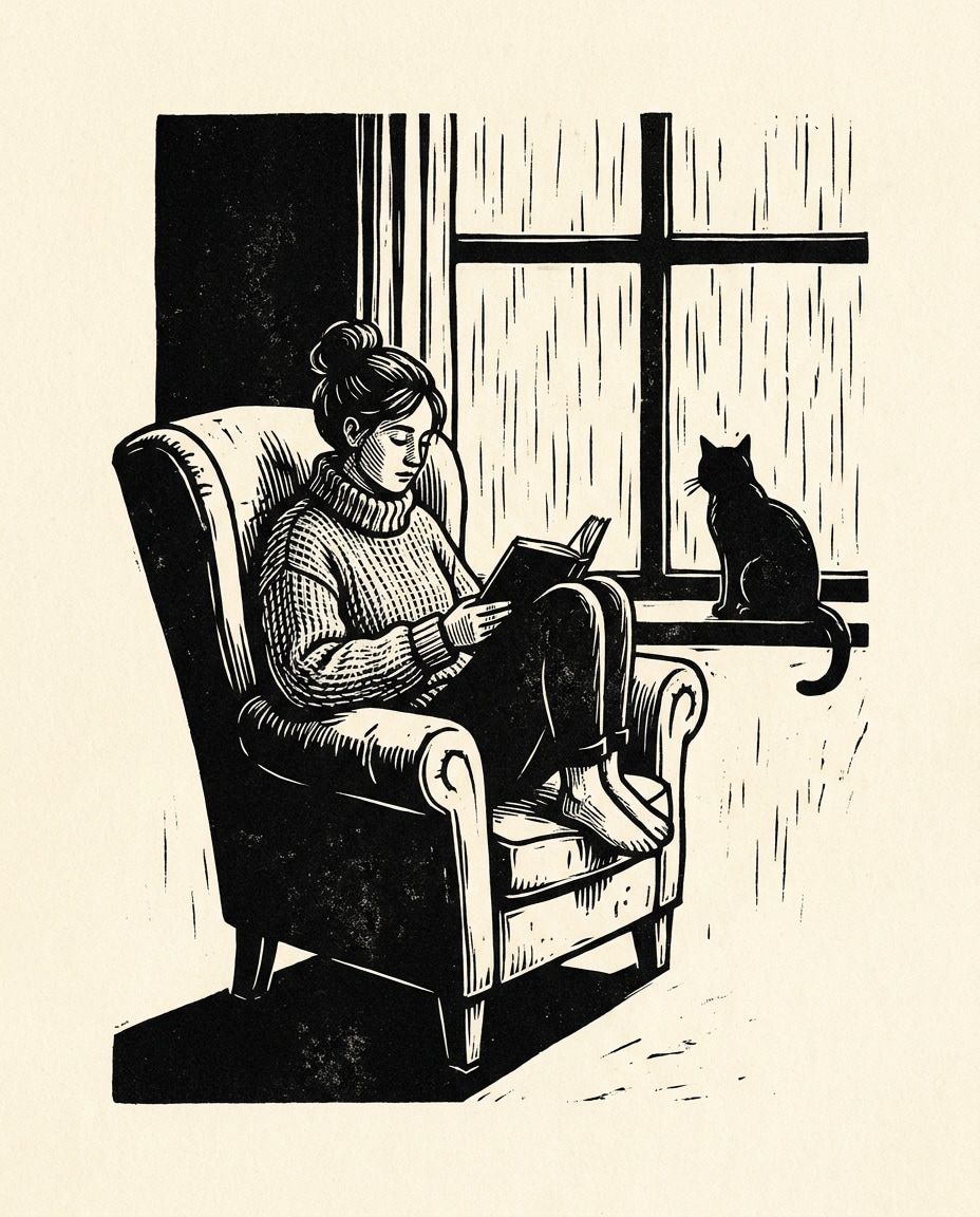 cat window quiet photo
