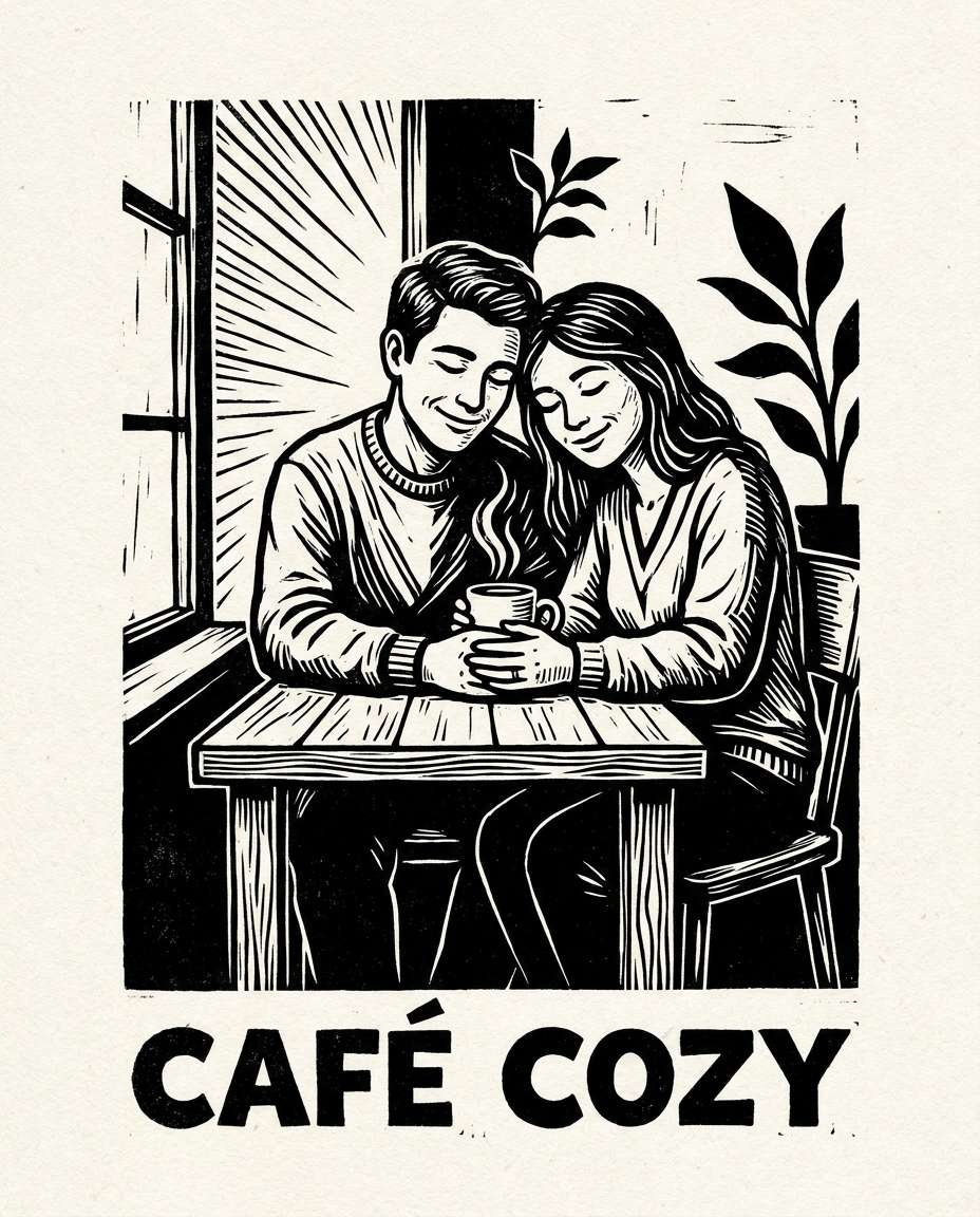 coffee shop couple photo