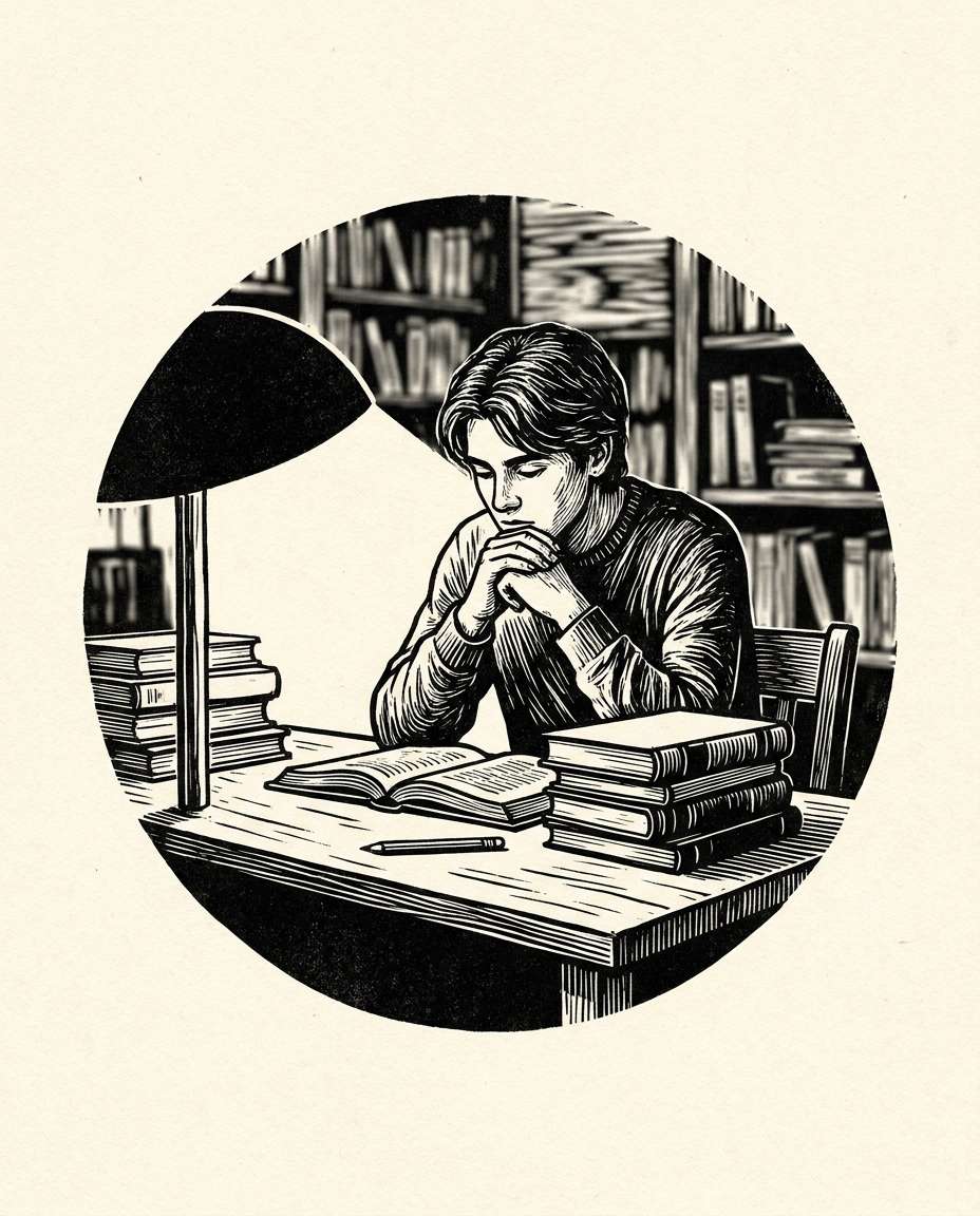 library study mood photo