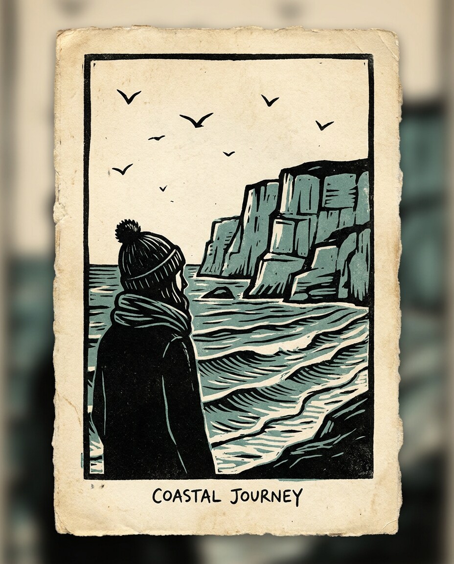 travel postcard figure photo