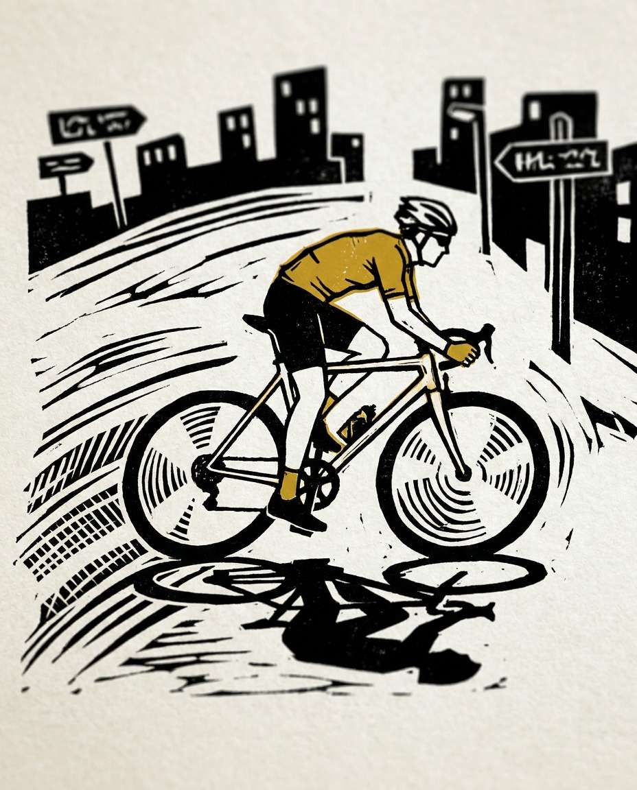 city cyclist energy photo