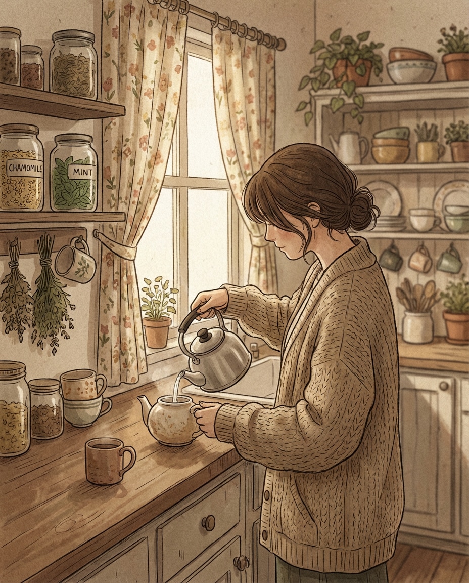 cottagecore tea break photo