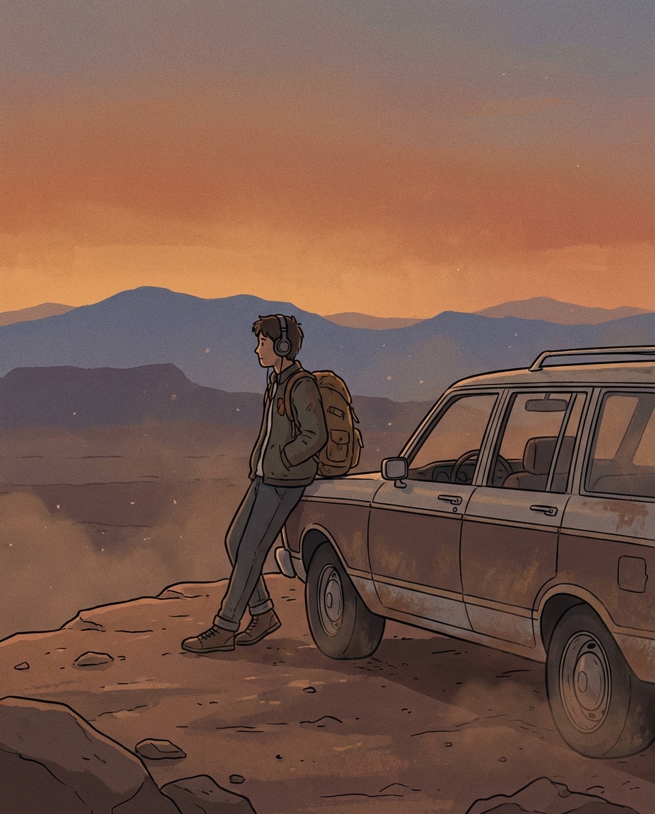 desert roadtrip stop photo