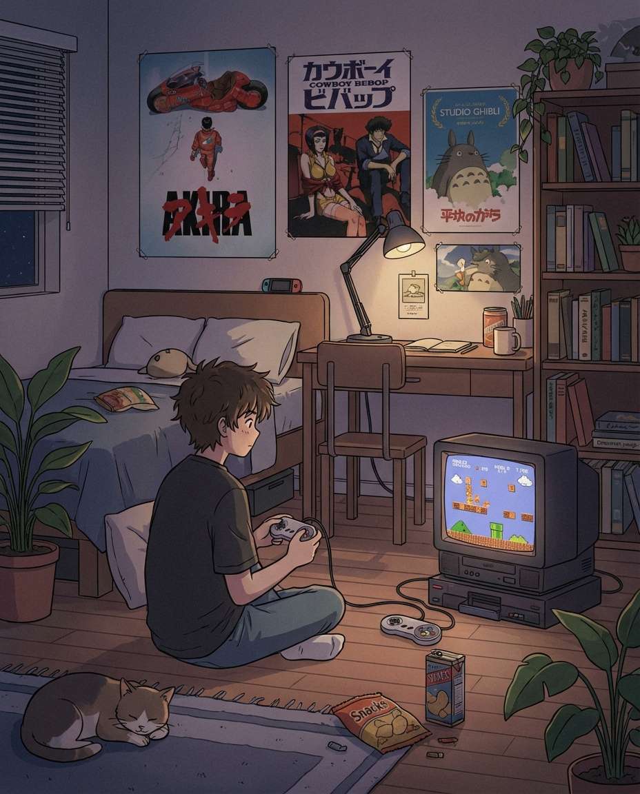 retro bedroom crt photo