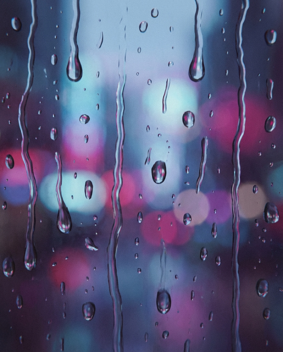 rain on glass photo