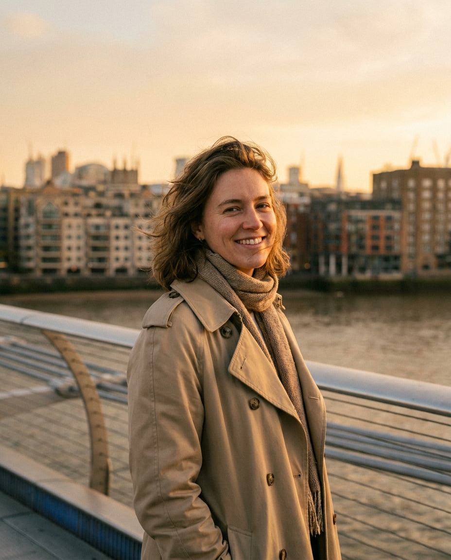 golden hour traveler photo