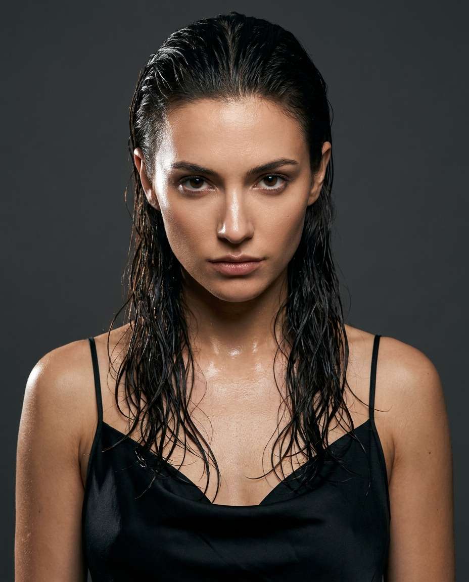 wet look editorial photo