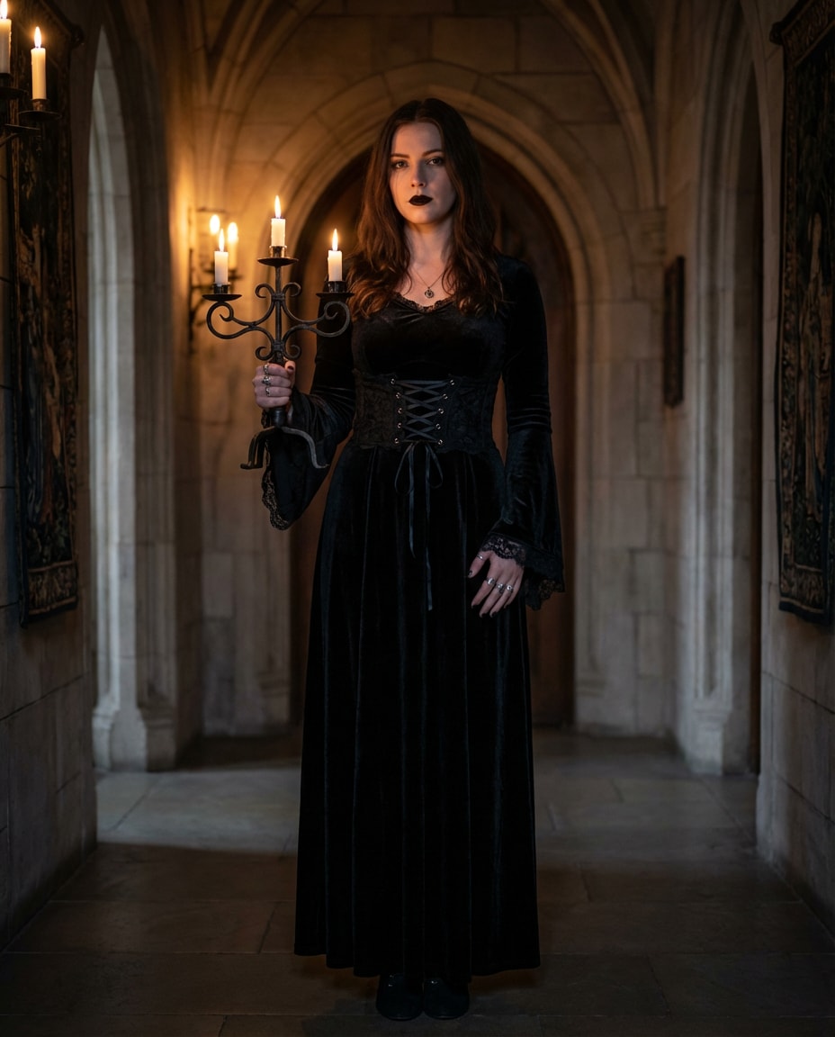gothic velvet maxi photo