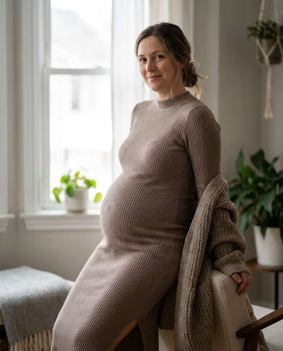 maternity knit comfort photo