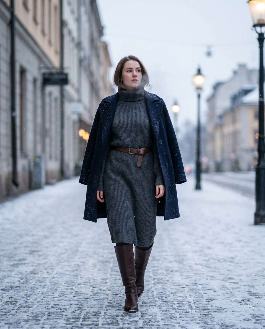 turtleneck winter chic photo