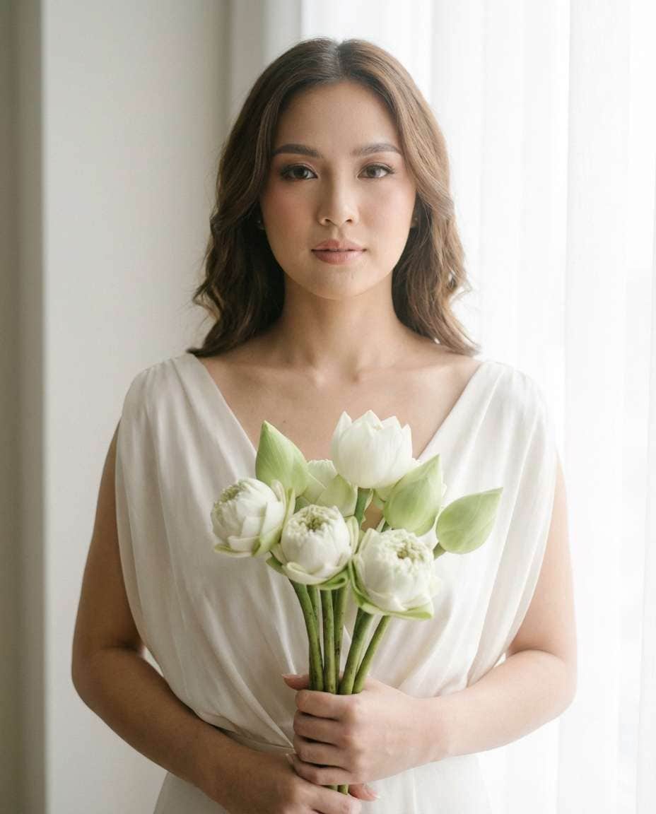 soft glam bride photo