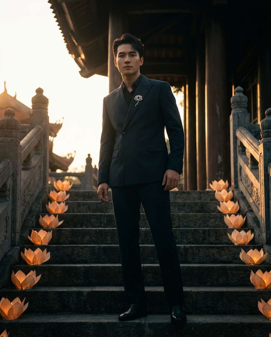 temple steps editorial photo