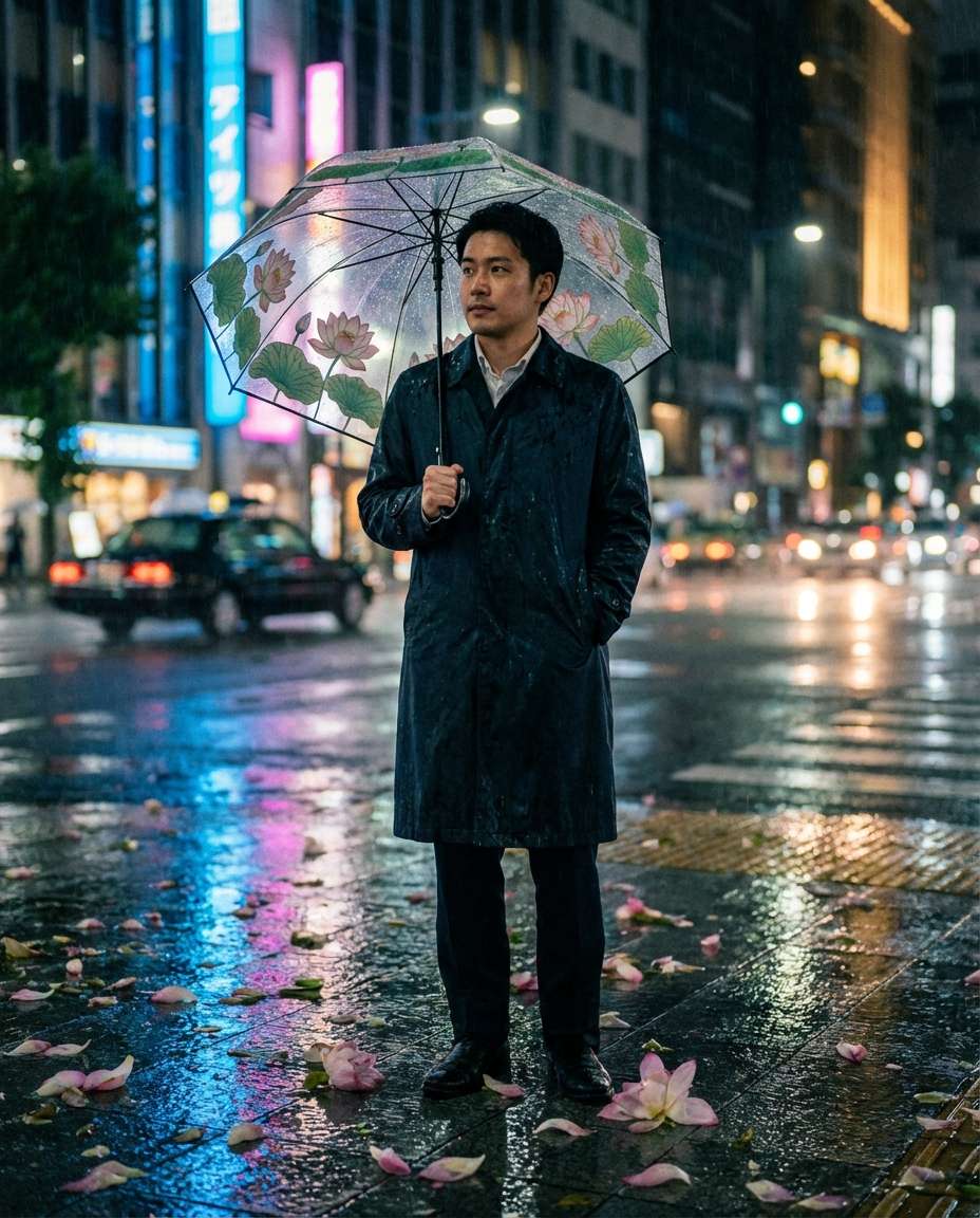 rainy umbrella photo