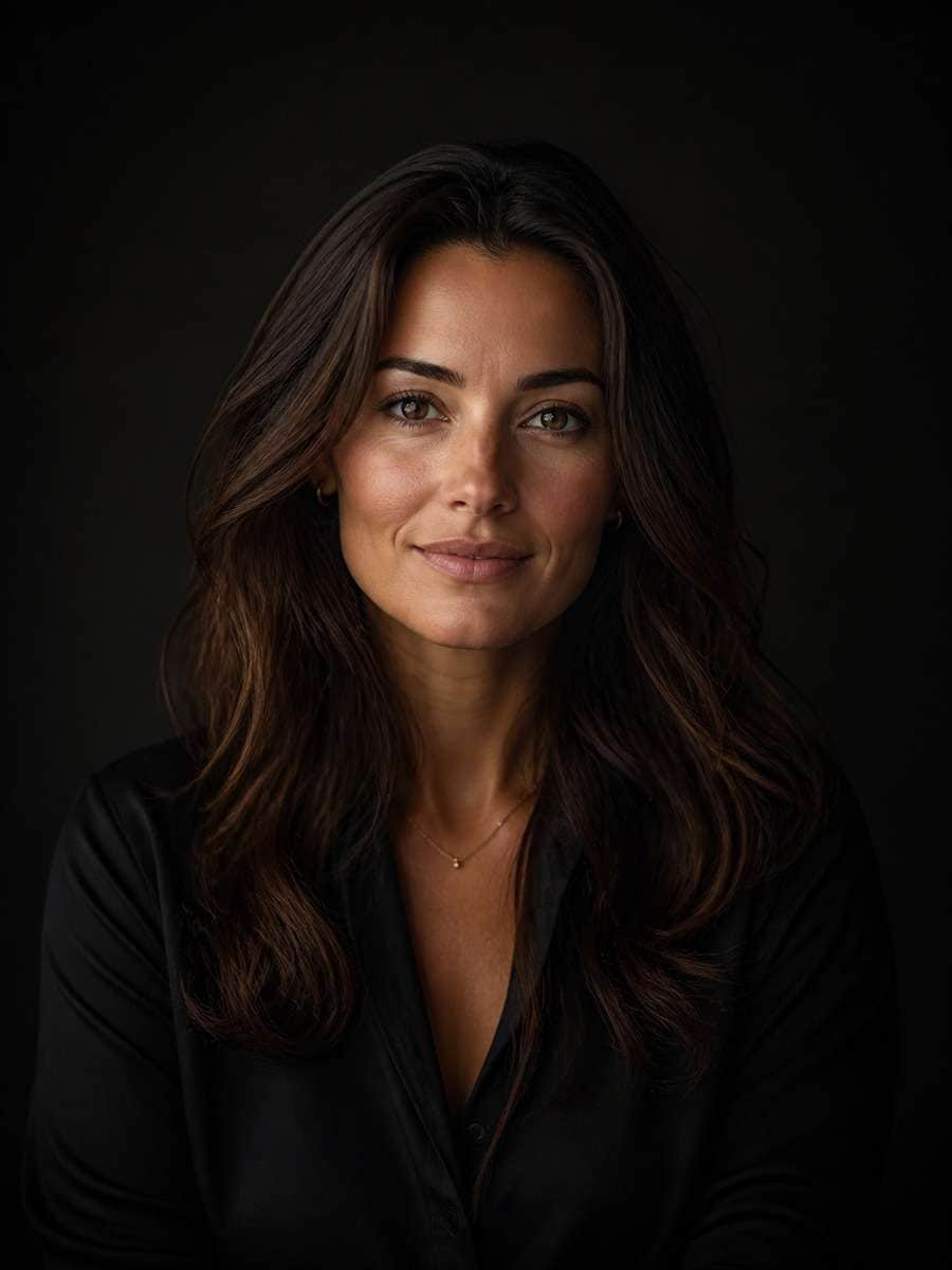 Low Key Portrait with Gentle Glow photo