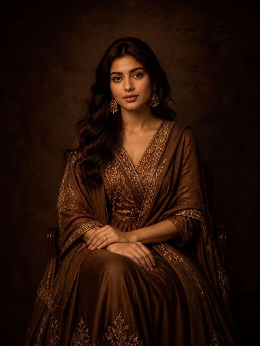 Warm Low Key Portrait photo