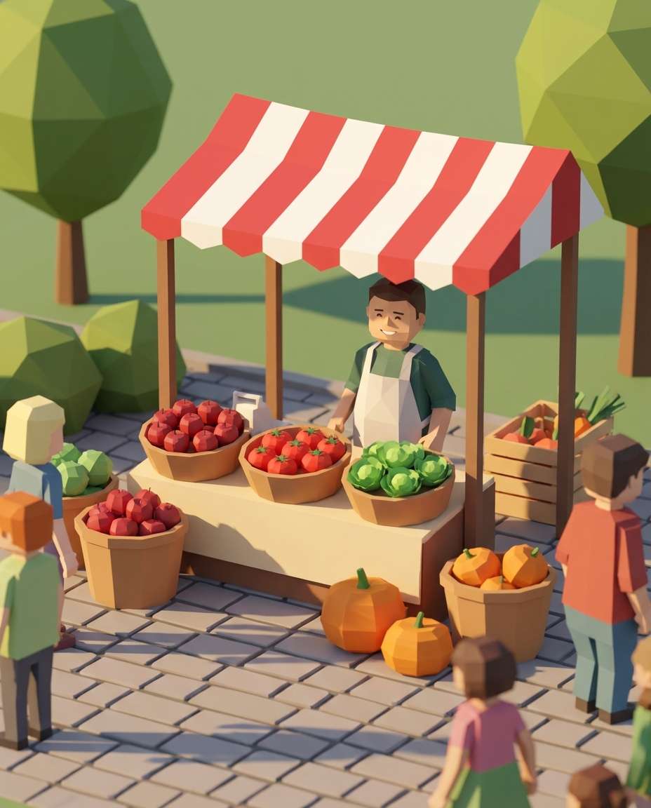 farmer market morning photo