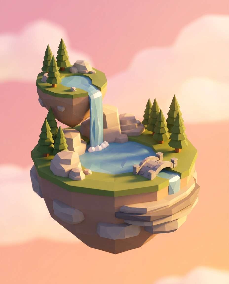 floating fantasy island photo