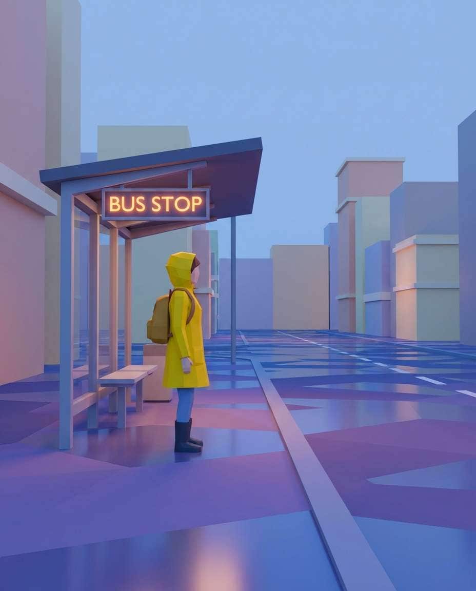 raincoat city commute photo