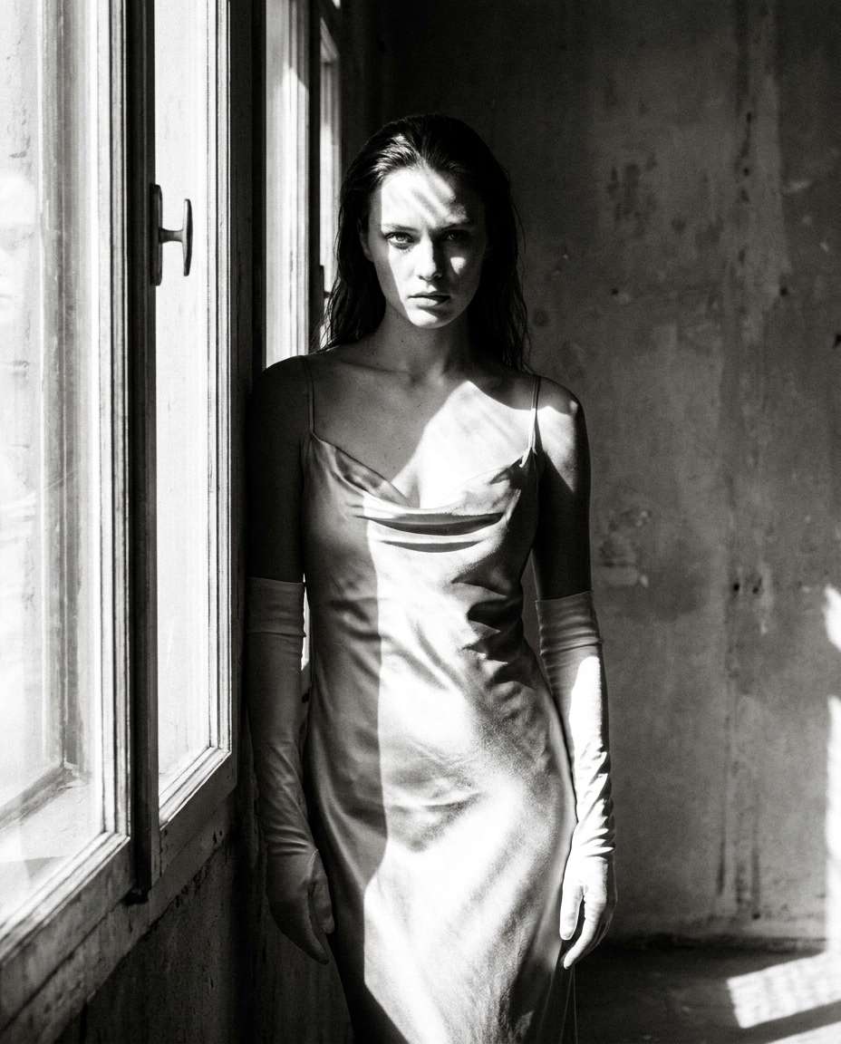 monochrome editorial photo