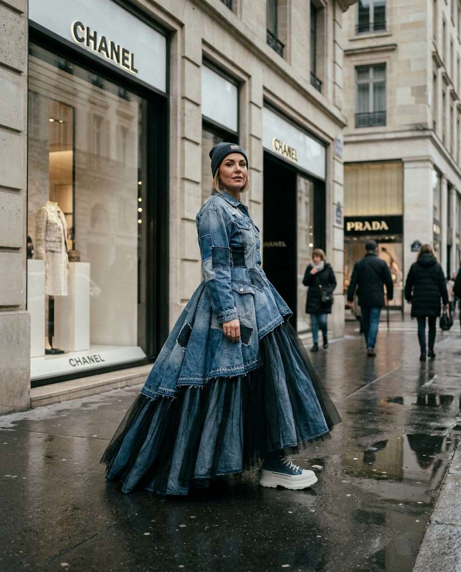 couture street style photo