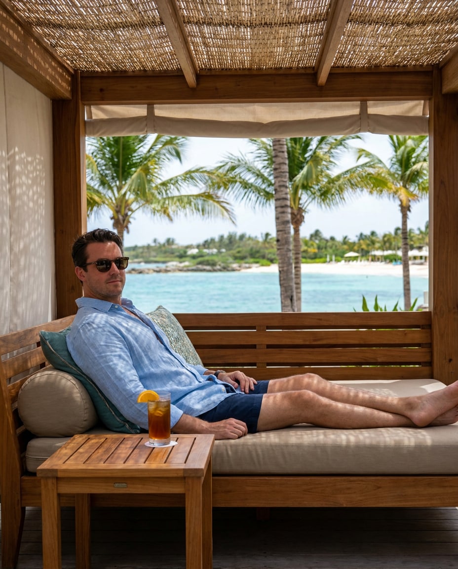 tropical resort cabana photo
