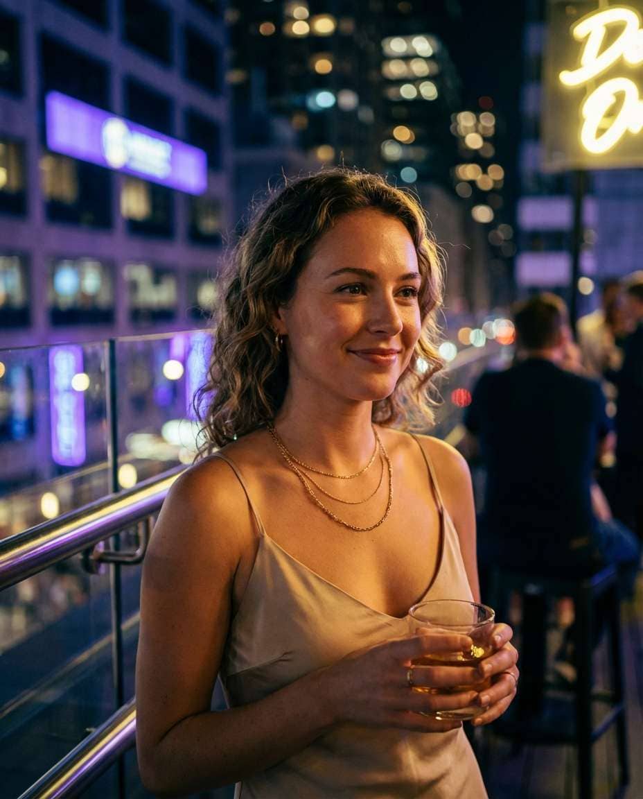 rooftop bar night photo