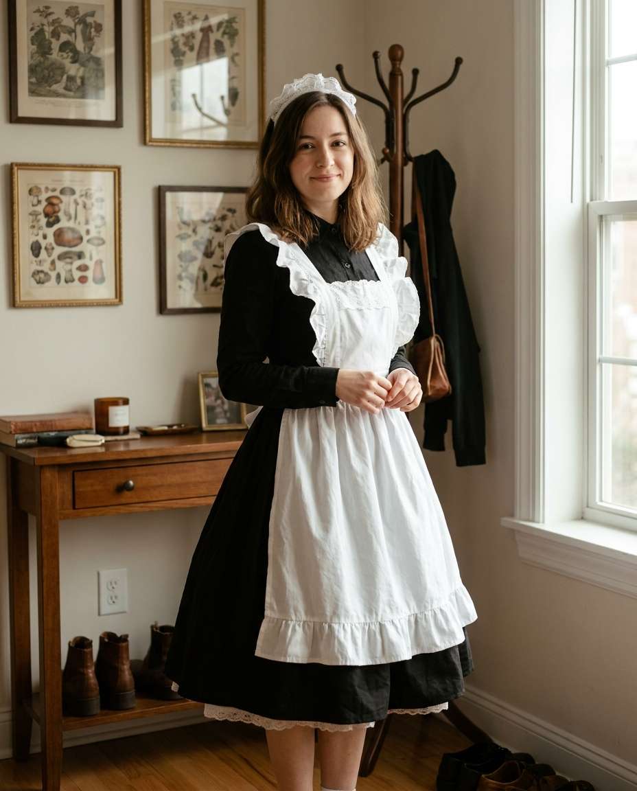 classic black apron fit photo