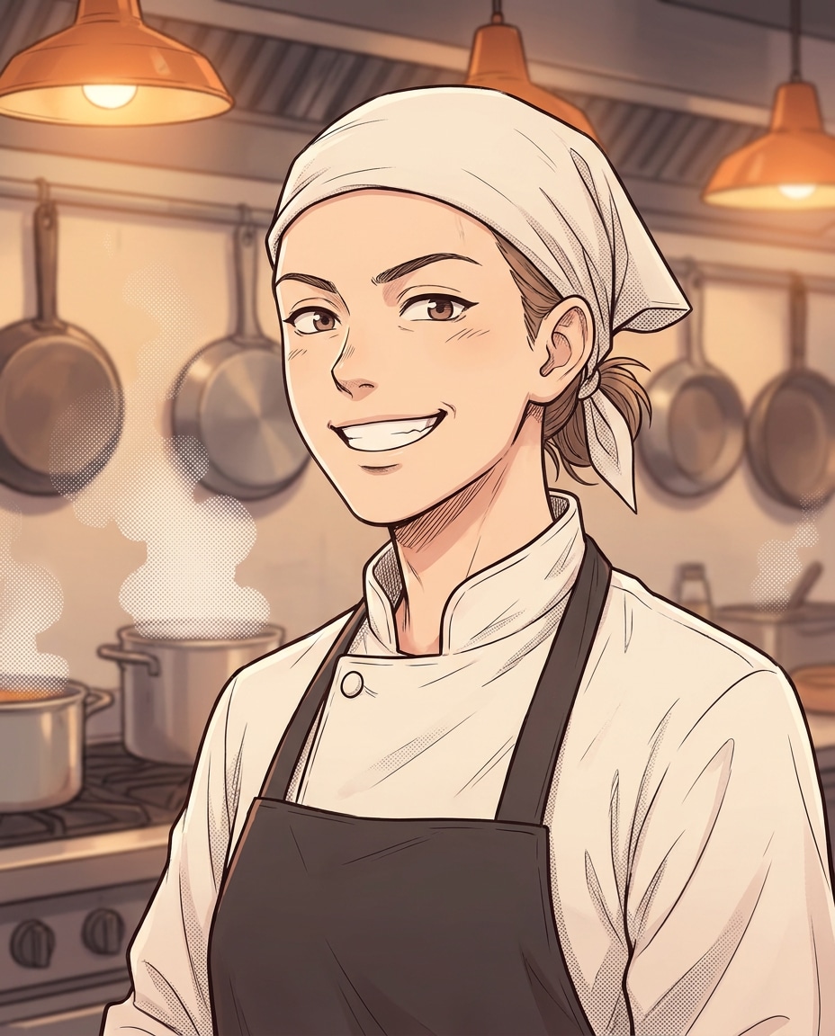 chef kitchen glow photo