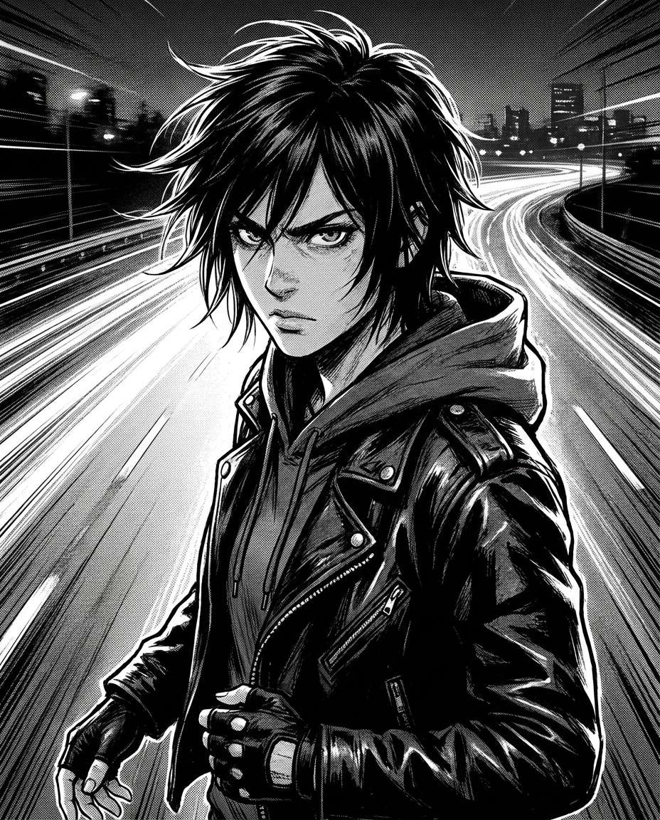 motorcycle night ride photo