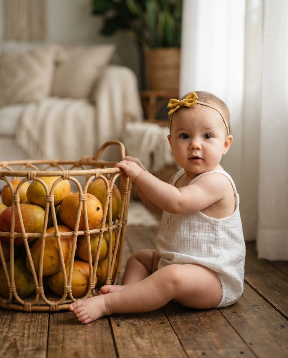rattan basket portrait photo