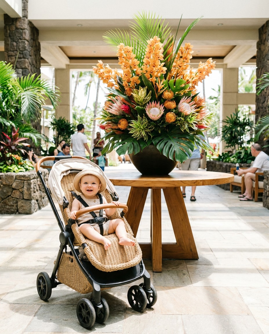 tropical resort lobby photo