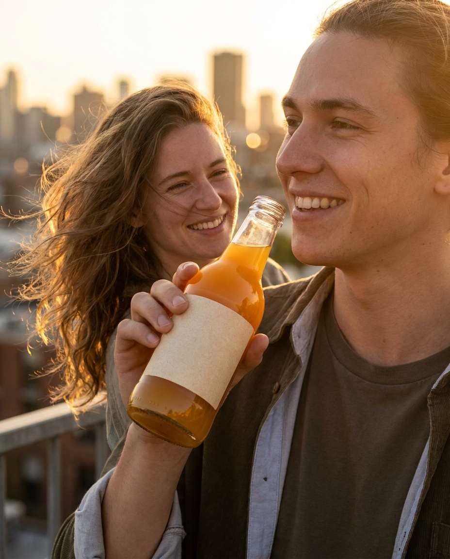 influencer sip moment photo