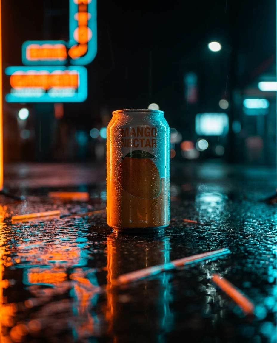 neon night market vibe photo