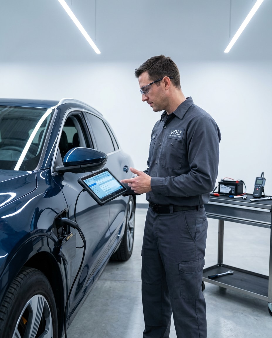 ev service bay clean photo