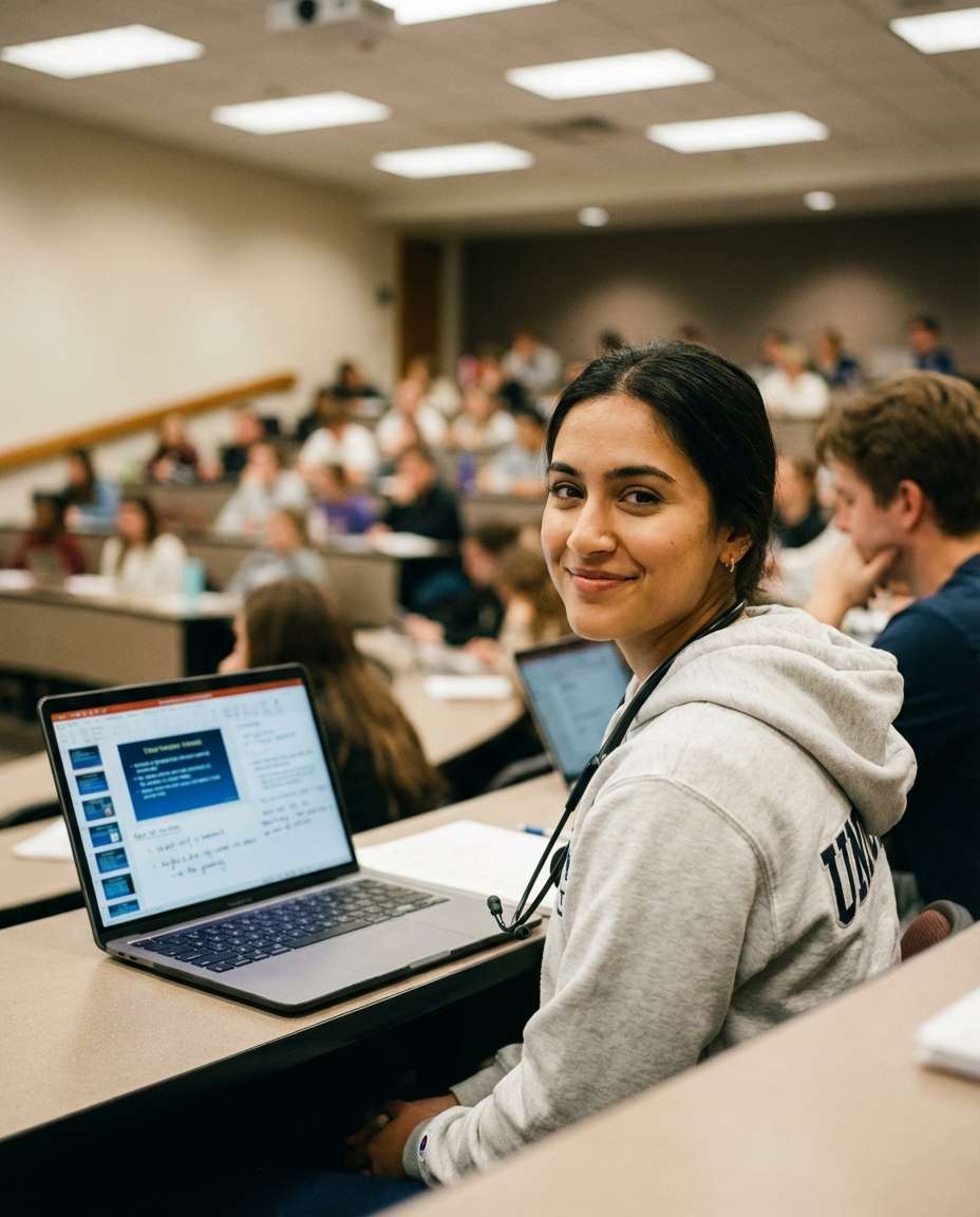 lecture hall candid photo
