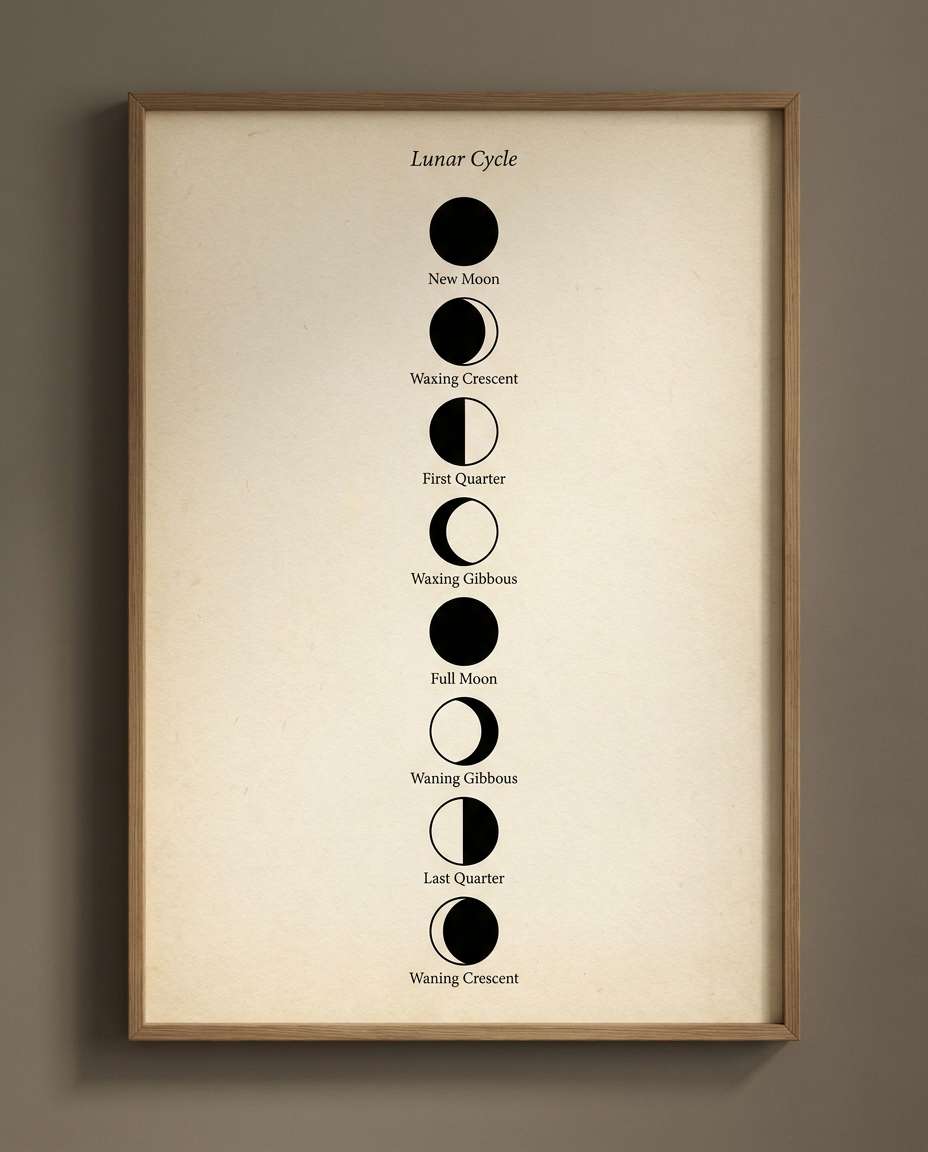 lunar phases minimal photo