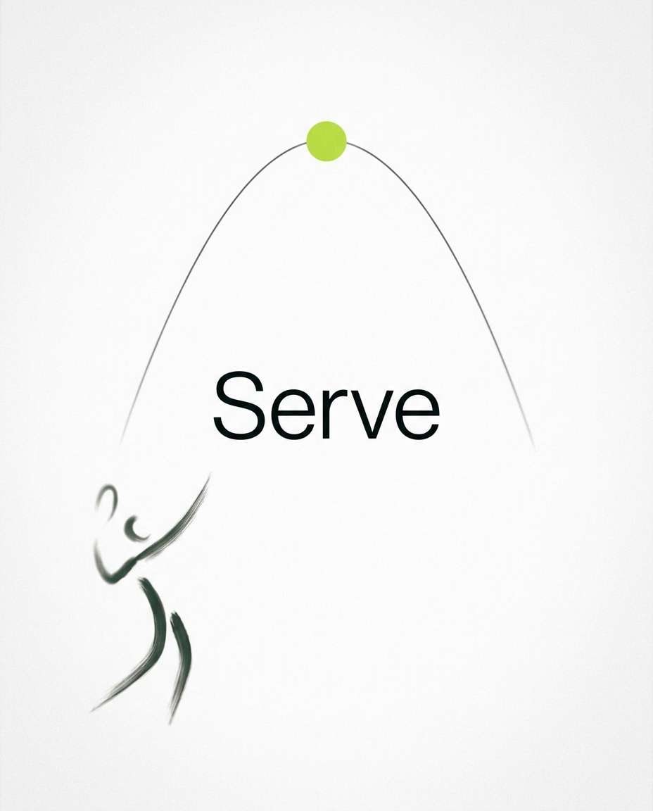 tennis serve arc photo