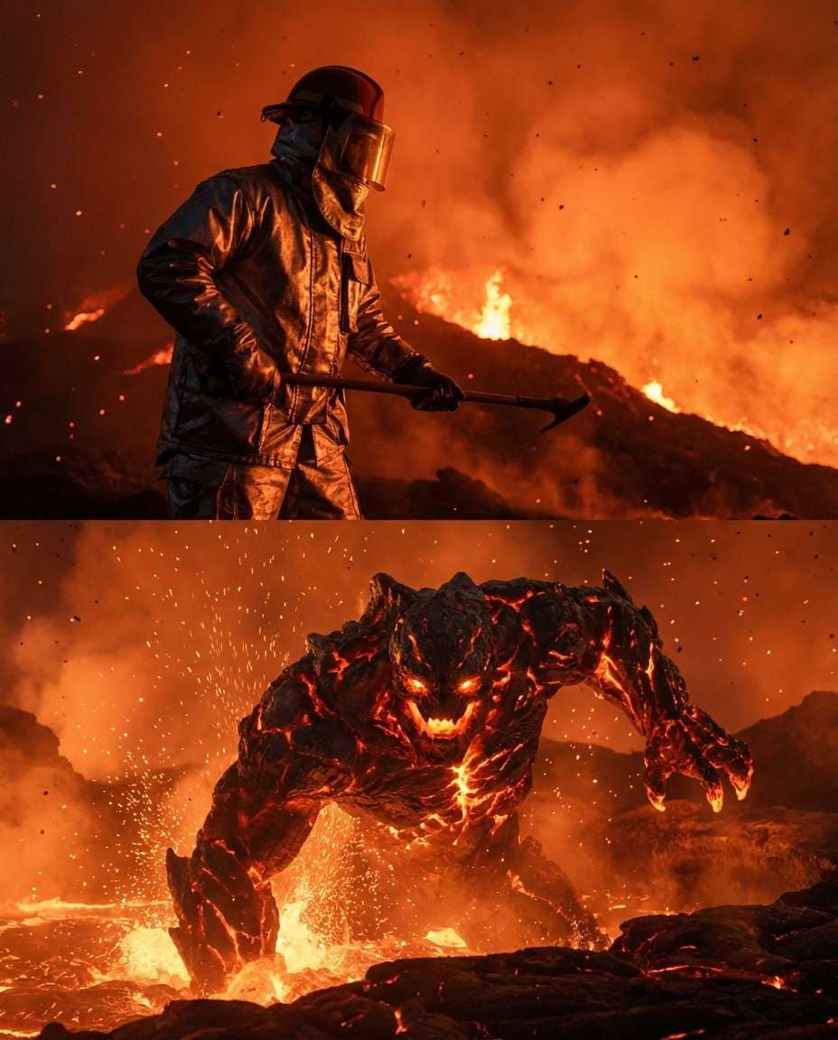 volcanic lava demon photo