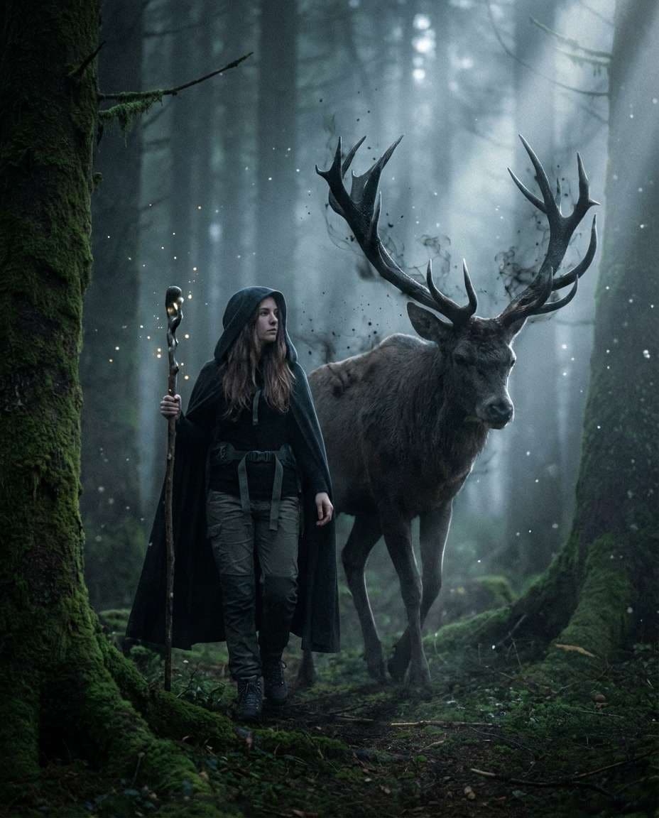 forest witch and beast photo