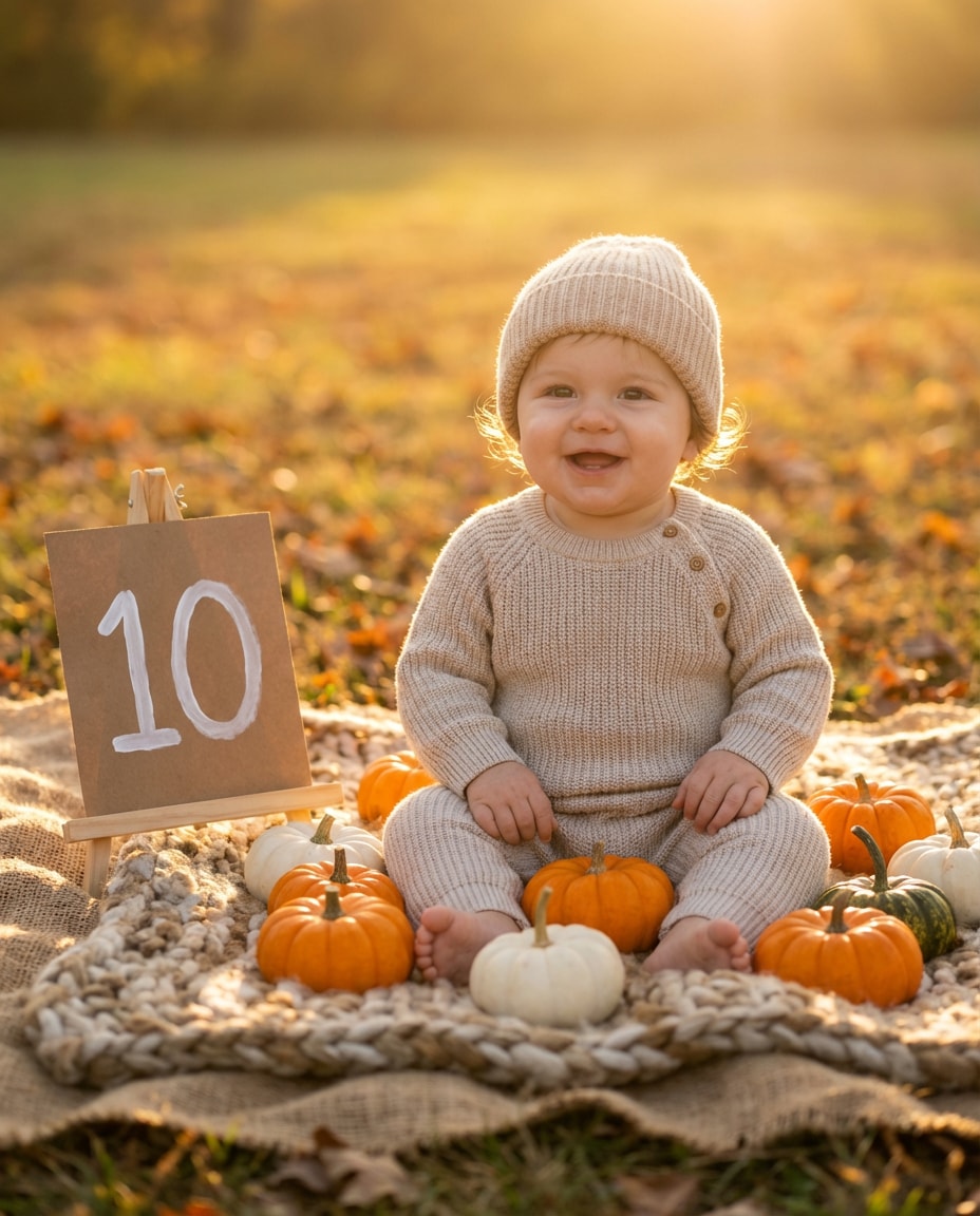month 10 pumpkin patch photo