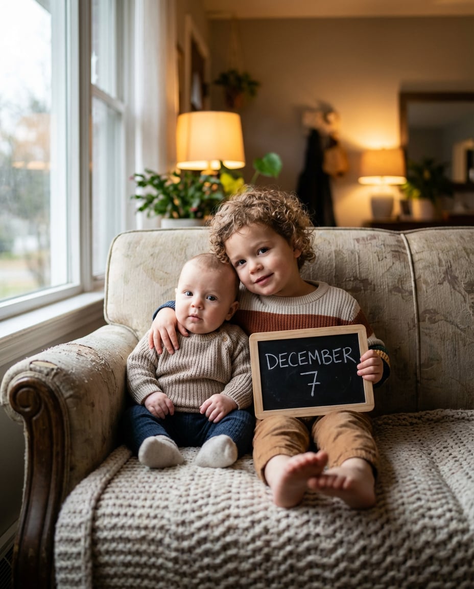 sibling snuggle photo