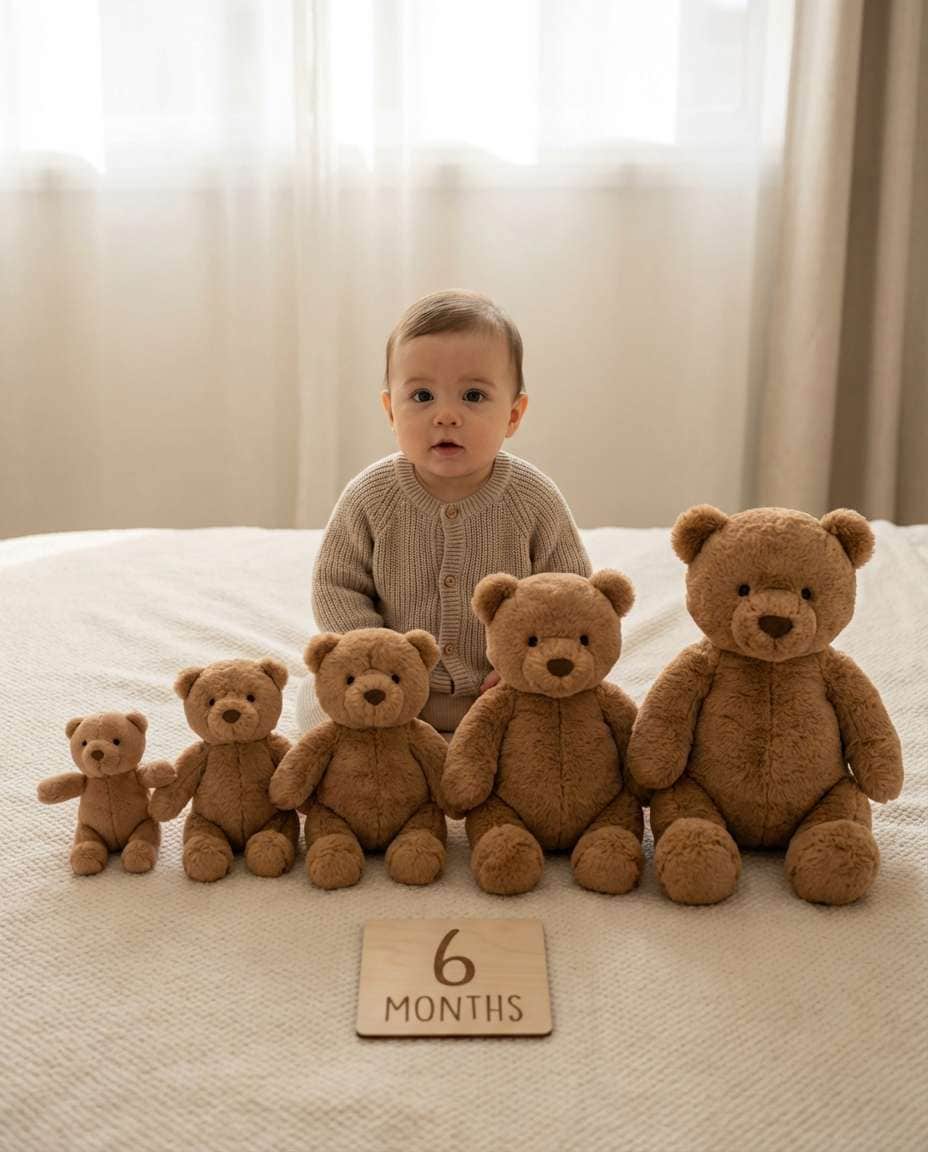 stuffed animal lineup photo