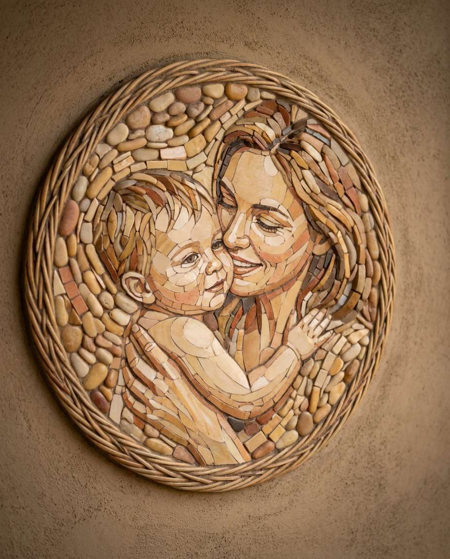 mother and child tiles photo