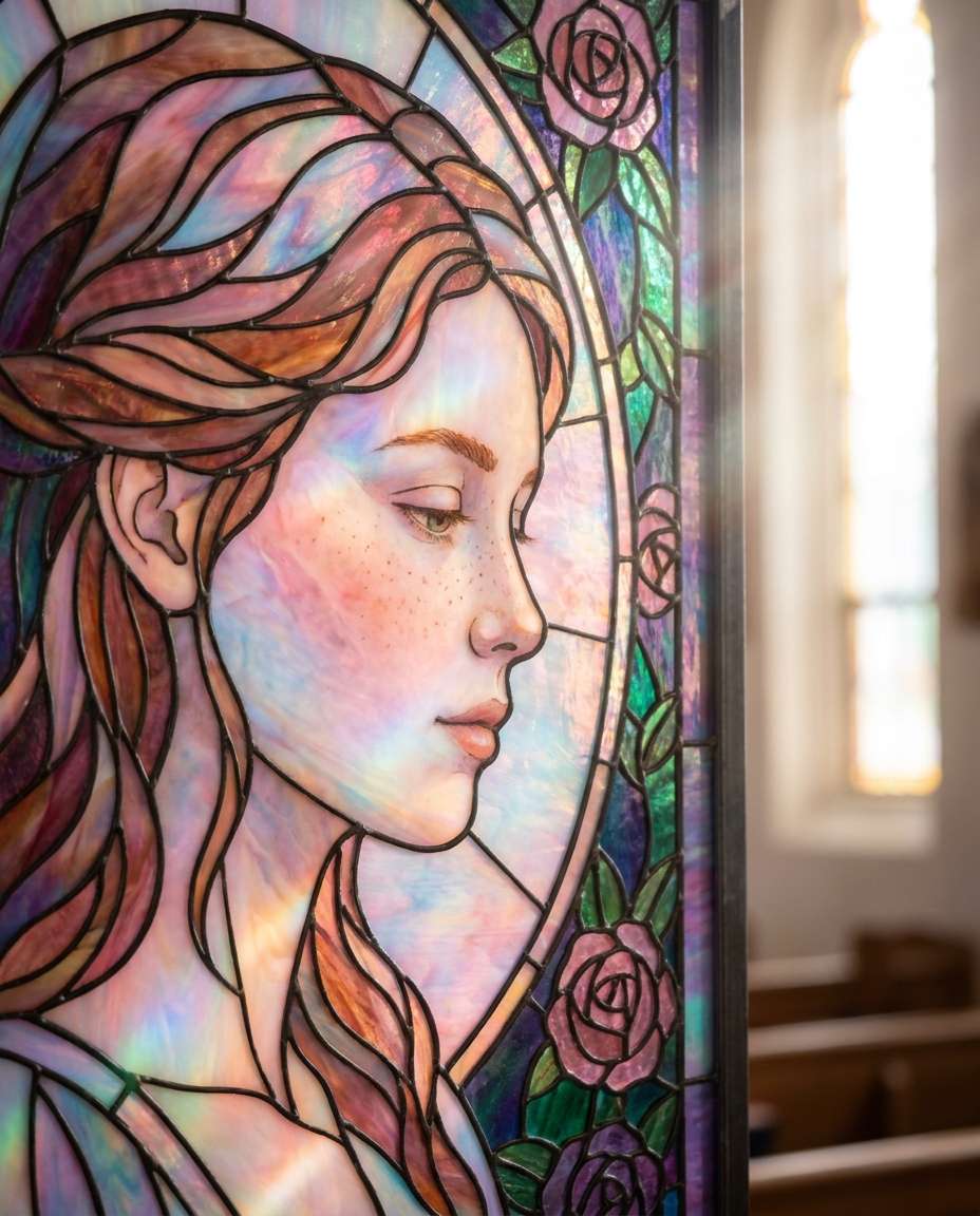 stained glass glow photo