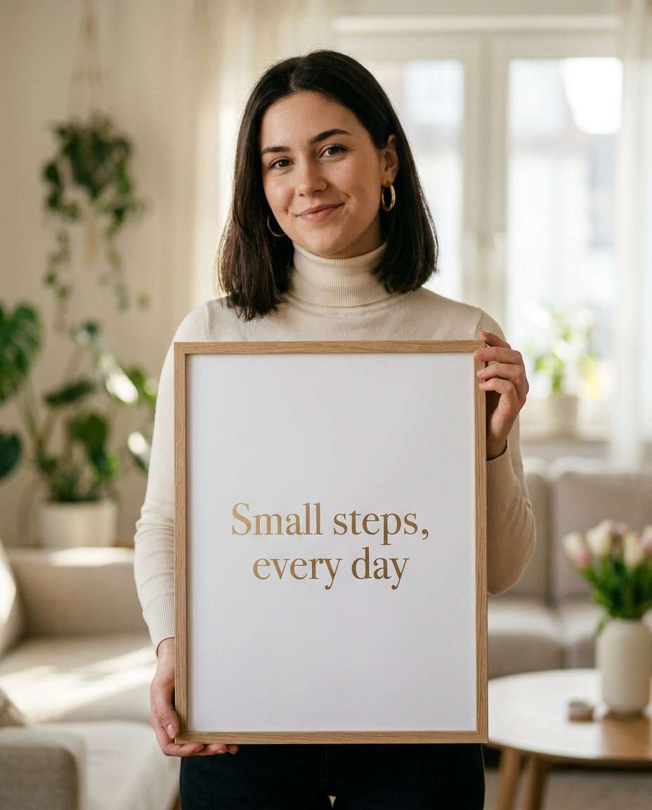 serif gold foil frame photo