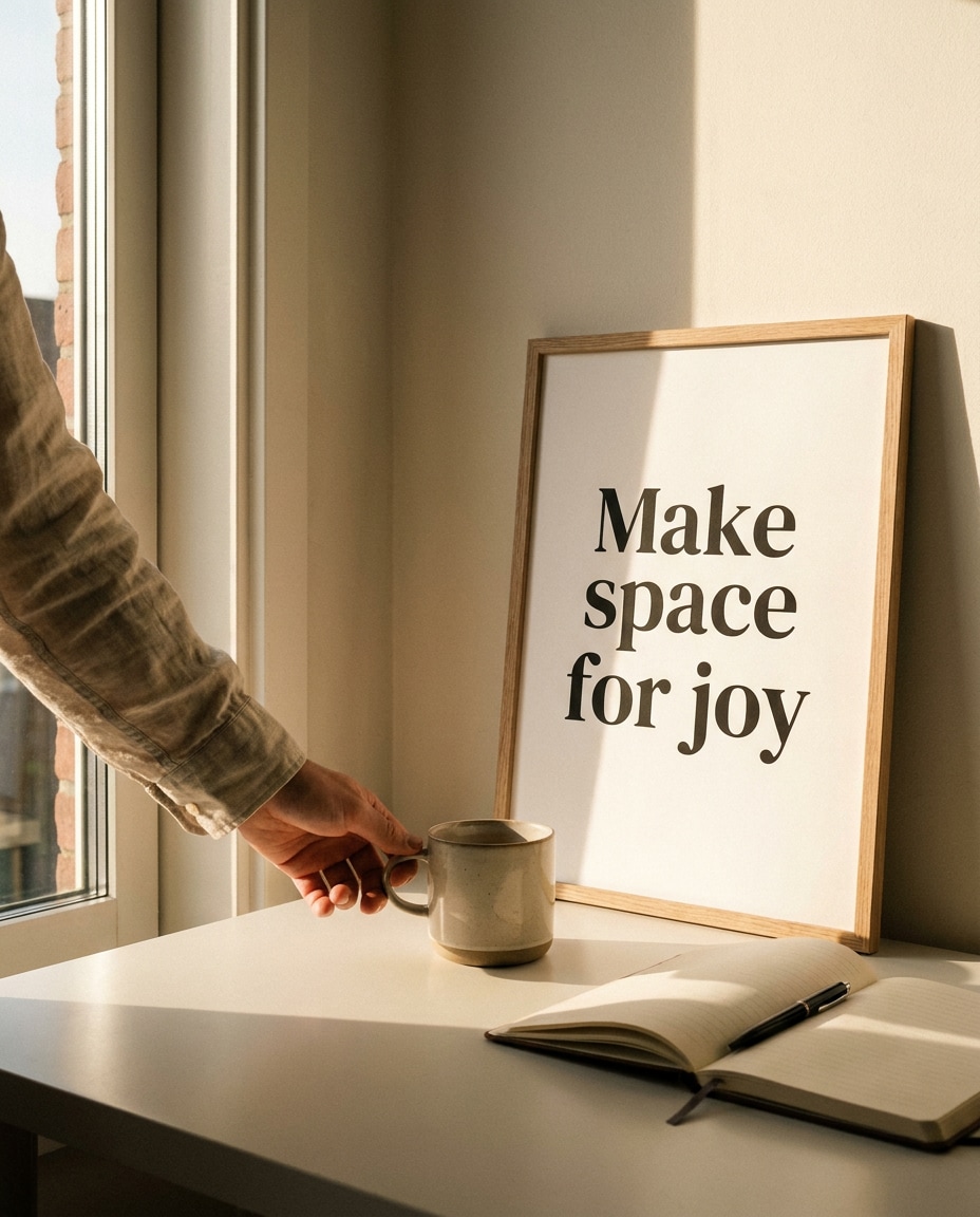 morning sun desk frame photo